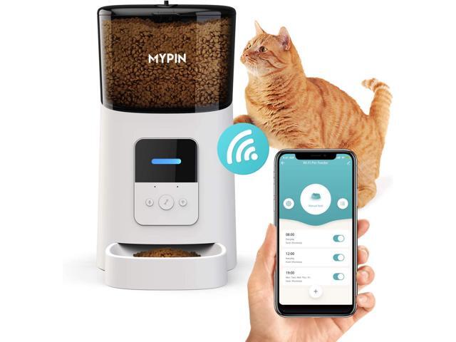 Automatic Pet Feeder for Cats and Dog, 2.4G Wi-Fi Enabled APP with Voice Recorder for iOS and Android, Auto Dog Food Dispenser with Portion. photo