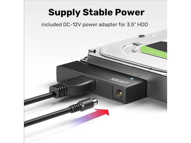 Unitek USB 3.0 to SATA III Hard Drive Adapter External Kit Cable for 2.5 3.5 Inch HDD/SSD Hard Drive Disk, Optical Drive, with 12V/2A Power...