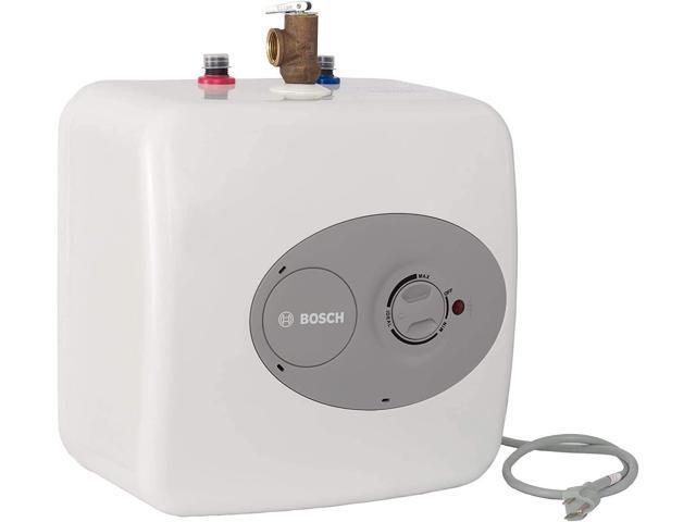 BOSCH Electric Mini-Tank Water Heater Tronic 3000 T 4-Gallon (ES4) - Eliminate Time for Hot Water - Shelf, Wall or Floor Mounted
