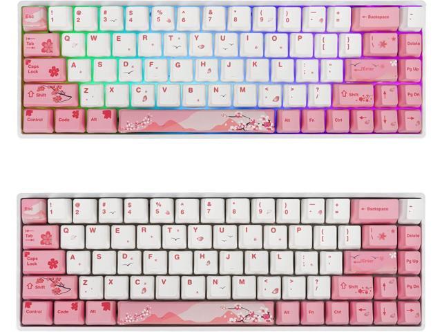 GTSP 104 Pink Keycaps Cute Japanese Custom Gaming keycap Set of Dye-Sub OEM Profile for Cherry Mx Gateron Kailh Switch 87/104 60% Mechanical...