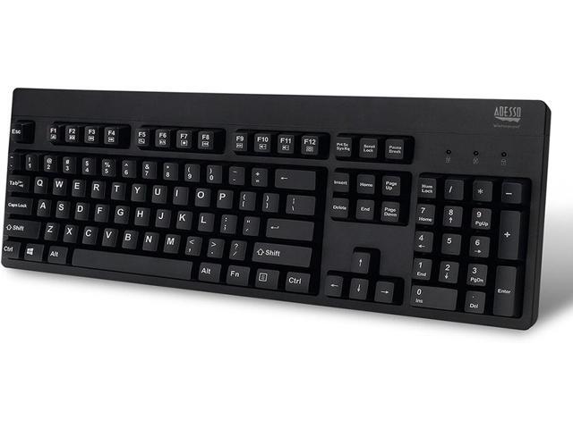 Adesso Easy Touch 630Ub, Wired Waterproof Keyboard (AKB-630UB), Black