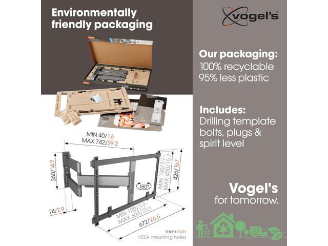 Vogel's TVM 5845 Full-Motion Ultra-Thin TV Wall Bracket for 55-100 inch TVs, Max. 121 lbs, Swivels up to 180°, Full-Motion TV Mount max. VESA...