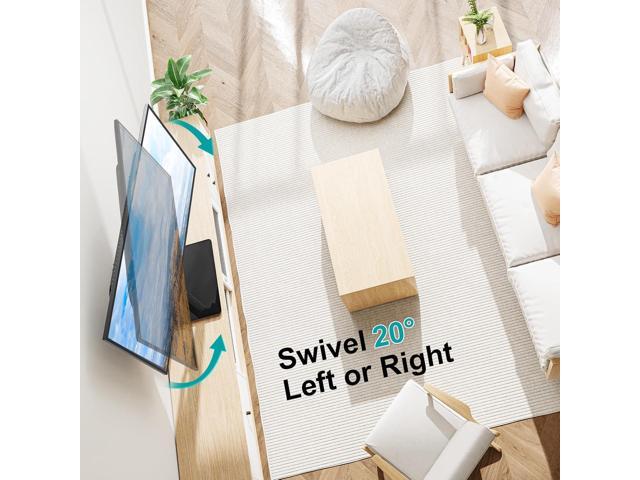 MOUNT PRO Universal Swivel TV Stand Base, Table Top TV Stand for 37 to 65, 70, 75 Inch LCD LED TVs, Height Adjustable TV Mount Stand with Tempered...