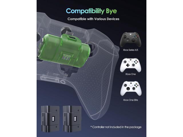 Rechargeable Xbox Controller Battery Pack, Play & Charge Kit for Xbox One/Xbox Series X S - 40H Playtime, 2.5H Full Charge, with Cover & Charging...