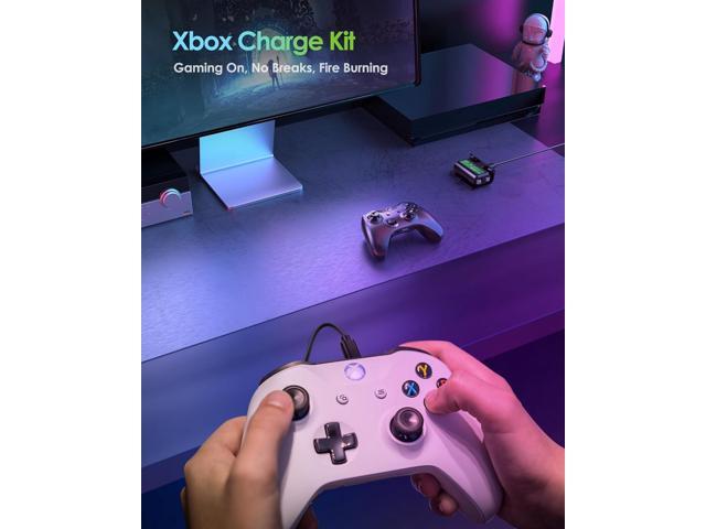 Rechargeable Xbox Controller Battery Pack, Play & Charge Kit for Xbox One/Xbox Series X S - 40H Playtime, 2.5H Full Charge, with Cover & Charging...