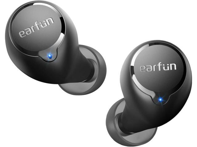 EarFun Free 2S Wireless Earbuds, [Upgraded Version] Bluetooth Earbuds with Deep Bass, 4 Mics for Clear Call, Customizable EQ App, IPX7 Waterproof.