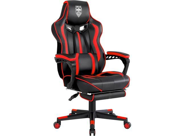 Vonesse Gaming Chair with Footrest Gaming Computer Chair with Massage Recliner Computer Chair High Back Gaming Reclining Chair Racing Gamer Chair.