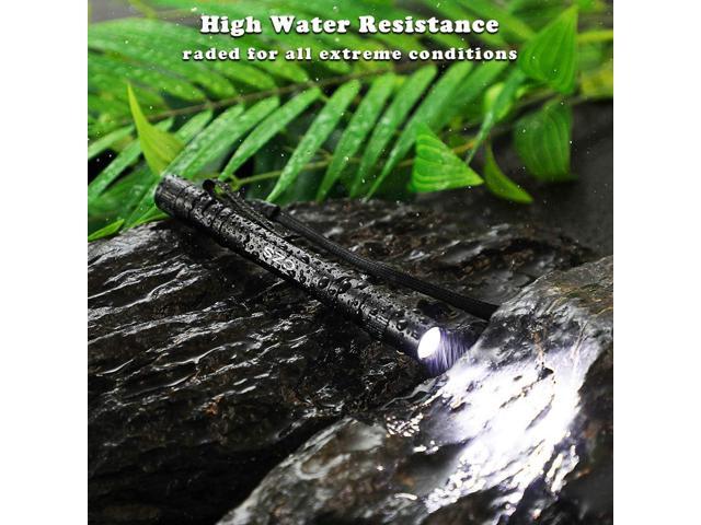 CZS LED Flashlight Penlight 1000 Lumens Battery-Powered Handheld Pen Light Pocket Torch Powered by 2AAA Battery, 5 PCS (Battery Not Included)