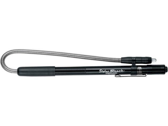 Streamlight 65618 Stylus 11-Lumen Reach Inspection Pen Light with Flexible 7-Inch Extension Cable and 3 'AAAA Alkaline Batteries, Black