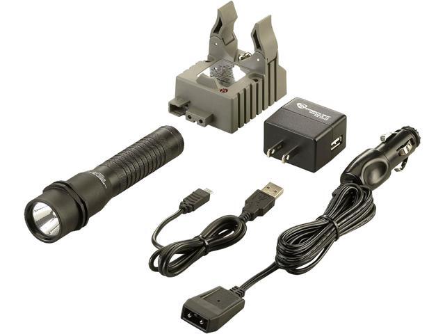 Streamlight 74301 Strion LED 375-Lumen Compact, Rechargeable Flashlight with 120V AC/12V DC Charger - 1Holder, Black