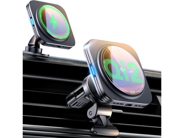 ESR for Qi2 15W MagSafe Car Mount Charger, Qi2-Certified MagSafe Car Charger, Air Vent/Dashboard Magnetic Wireless Phone Holder Mount for iPhone...
