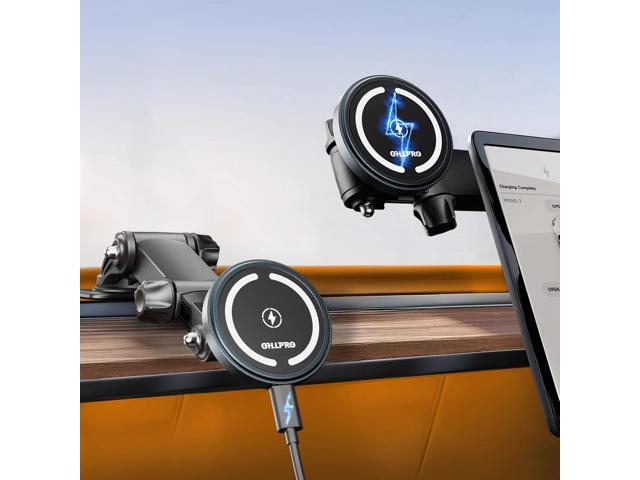 OHLPRO for MagSafe Car Charger Mount for iPhone 16 15 14 13 Pro Max, 15W Fast Charging Phone Holder, Magnetic Car Accessories, 360° Rotation,...