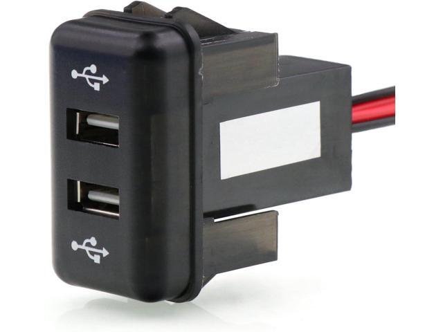 Dual USB Car Charger 5V 2.1A/2.1A Dual USB Power Socket for Smart Phone Ipad iPhone Use for Volvo FH FH12 (12V/24V)