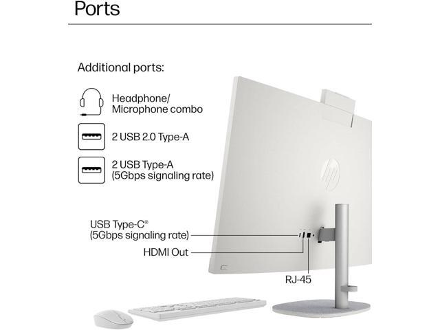 HP 27-inch All-in-One Desktop PC - 32GB RAM 1TB SSD Intel Core Ultra 7-155U FHD Touchscreen Display Windows 11 Pro Business AIO for Everyday Use