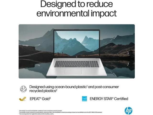 HP 17-inch Student & Business Laptop - Intel Core i3 - 32GB RAM - 2TB SSD - AI Copilot Key - Windows 11 Pro - Numeric Keypad - Wi-Fi 6 - Silver