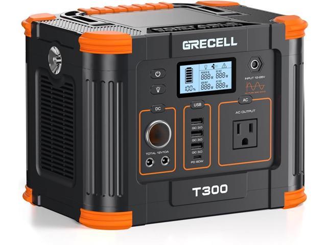 GRECELL Portable Power Station 330W Solar Generator Fast Charging Emergency Power Backup Battery UPS for Home Outage RV/Van Road Trip Camping photo
