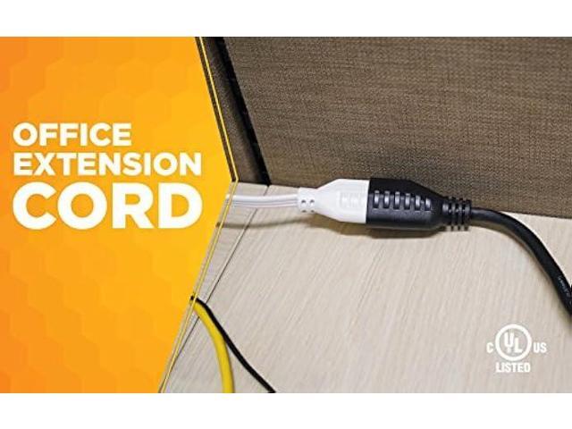 Woods 5601 16/3 25-Foot SJTW Indoor Extension Cord; Perfect for Home or Office; Black