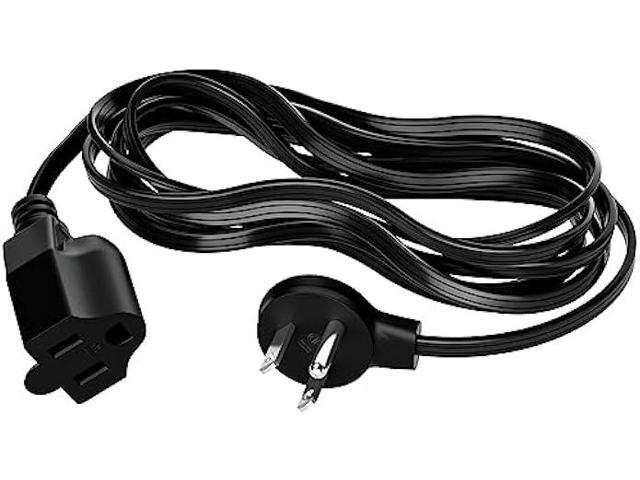 Elecan Flat Plug Extension Cord 12 Ft with Slim Space-Saving Plug Design, Thin Flat Cable Low Profile Power Cord 3 Prong Grounded Wire, 16 Gauge 13...