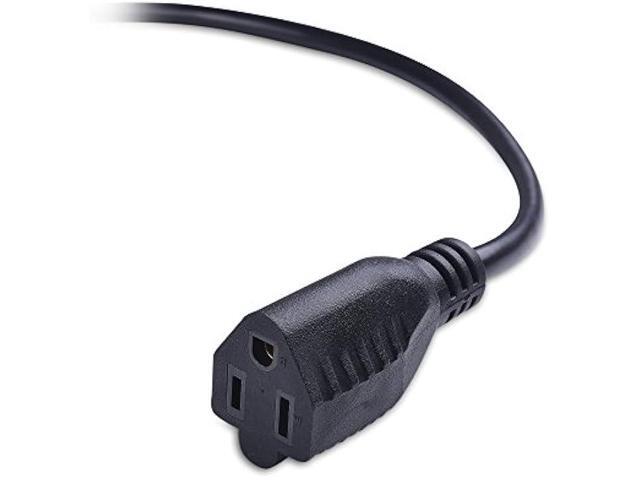 Cable Matters 2-Pack Low Profile Flat Plug Extension Cord (Power Extension Cable) 3 Feet (NEMA 5-15P to NEMA 5-15R)