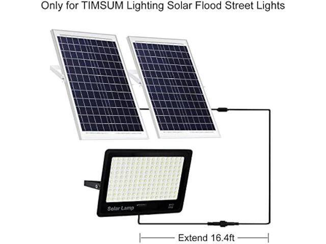 TINSUM Solar Extension Cable 5m16.4 Feet Extender Wires Cords Two Core with Plug Waterproof IP65 for Solar Flood Lights Solar Street Lights 22AWG