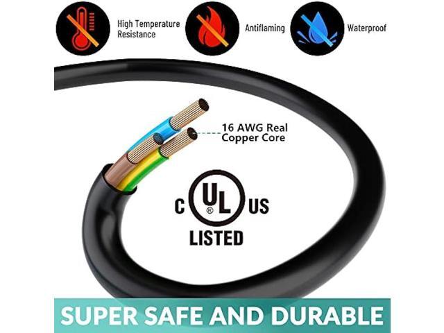 2 Way Power Cord Splitter Cable-3 Prong 1 to 2 Extension Cord-Outlet Saver-Elecan Male to Female Y Splitter Power Extension Cable StripUL Certified...