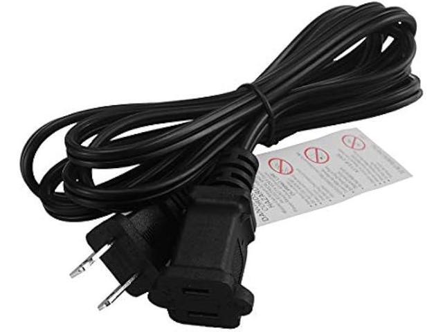 15-Feet Long Polarized US 2-Prong Male-Female Extension Power Cord Cable, 16AWG 2 Outlet Extension Cable Cord US AC 2-Prong Male/Female Power...
