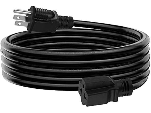 6 FT 12 Gauge Extension Cord, 12AWG 15Amp 5-15P Household AC Plug Adapter to 20Amp 5-15R, 5-20R, 6-15R, 6-20R, T Blade Outlet Power Cord.
