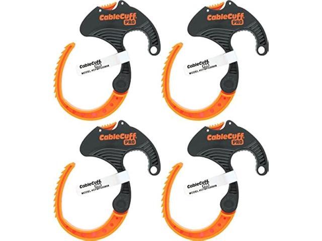 Cable Cuff PRO (4 Pack: 4x Medium 2 Inch Diameter) Adjustable, Reusable, Cable Tie Replacements for Extension Cords or Electronics