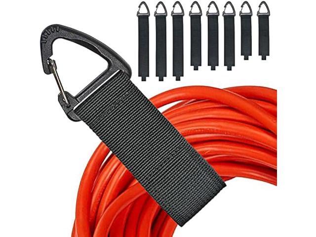 Extension Cord Organizer(8 Pack), Extension Cord Holder for Garage Organization and Storage, Heavy Duty Storage Straps for Cables, Hoses and Ropes,...