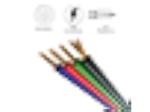 BTF-LIGHTING 32.8ft/10m 4 Pin 18AWG WS2815 WS2813 TM1934 SK9822 LED Strip Light Ribbon Wire RGB Extension Cable Connection 4 Conductor Wire Line...