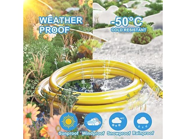 50 ft 12/3 Gauge Heavy Duty Outdoor Extension Cord Waterproof with Lighted, Flexible Cold Weather 3 Prong Electric Cord Outside, 15A 1875W 125V...