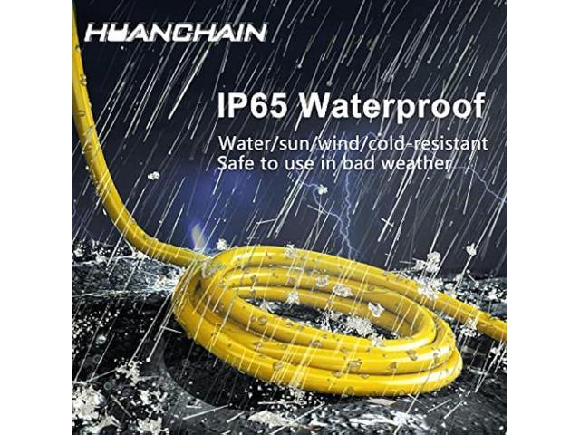 50 ft 12/3 Gauge Heavy Duty Outdoor Extension Cord Waterproof with Lighted, Flexible Cold Weather 3 Prong Electric Cord Outside, 15A 1875W 125V...