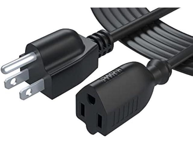 12Ft Power Extension Cord Cable Extender - 18AWG NEMA 5-15P to 5-15R Strip Liberator Charger Outlet Saver Extra Long 12FT