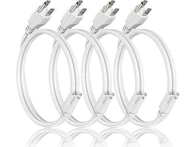 JESLED T8/T5 2FT Integrated LED Tube Light Fixture AC Power Cord Cable with 3-Prong US Plug for Garage, Workshop, Warehouse Commercial Lighting...