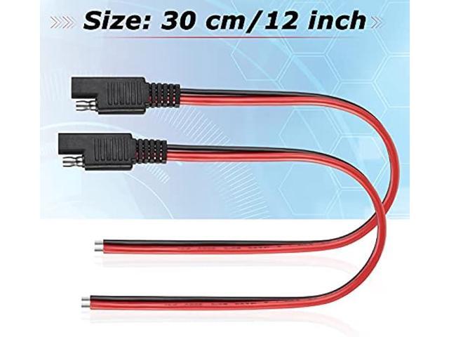 Frienda 8 PCS 14 AWG Connectors Cable Compatible with SAE 30cm 2 Pin Single Plug Quick Disconnect Power Automotive Extension Cable for Motorcycles...
