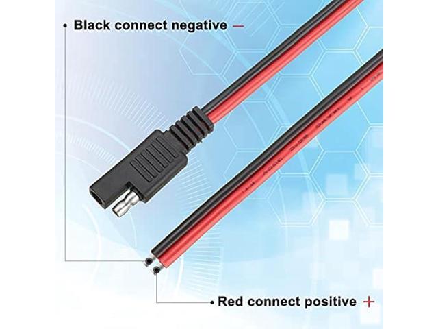 Frienda 8 PCS 14 AWG Connectors Cable Compatible with SAE 30cm 2 Pin Single Plug Quick Disconnect Power Automotive Extension Cable for Motorcycles...