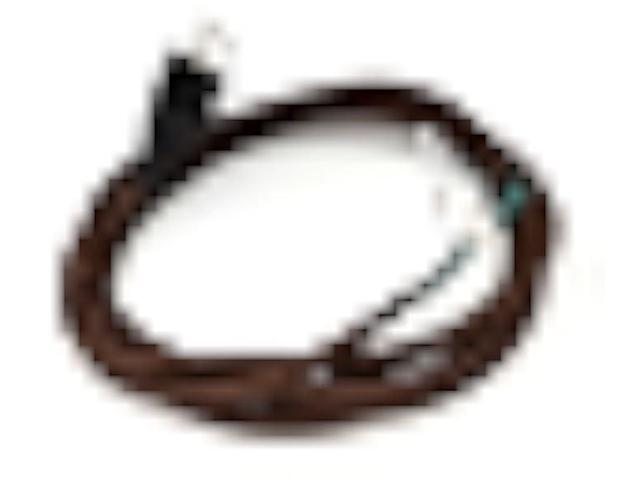 3 Wire Twisted Rayon Cloth Covered Electric Lamp Cord with Polarized End Plug, Switch, and Stripped Ends Ready for Wiring 8 feet Long