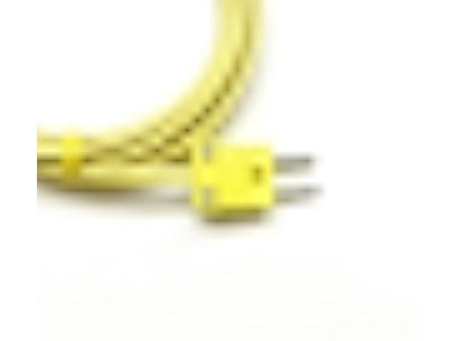 K-Type Thermocouple Extension Cable Wire with Miniature Mini Type K Thermocouple Connectors 3 ft (= 1 Yard) Long