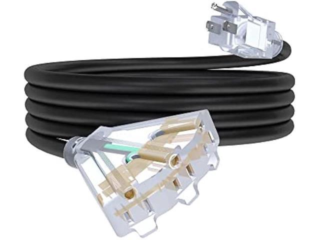 15Ft 12/3 Outdoor Extension Cord with 3-Outlets, Heavy Duty 12 Gauge 3 Prong Extension Cord Waterproof with Lighted end, 15A 12AWG 1875W SJTW, ETL...