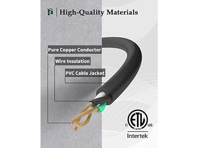 15Ft 12/3 Outdoor Extension Cord with 3-Outlets, Heavy Duty 12 Gauge 3 Prong Extension Cord Waterproof with Lighted end, 15A 12AWG 1875W SJTW, ETL...