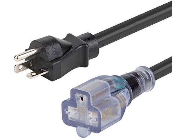 10-Feet (3.0 Meter) 20 Amp-250 Volt Nema 6-20P Extension Cord, 12AWG Nema 6-20 Heavy Duty Extension Cable, Nema 6-15/20R T-Blade Cord with Red...