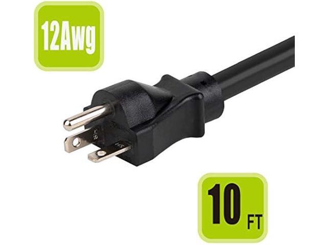 10-Feet (3.0 Meter) 20 Amp-250 Volt Nema 6-20P Extension Cord, 12AWG Nema 6-20 Heavy Duty Extension Cable, Nema 6-15/20R T-Blade Cord with Red...