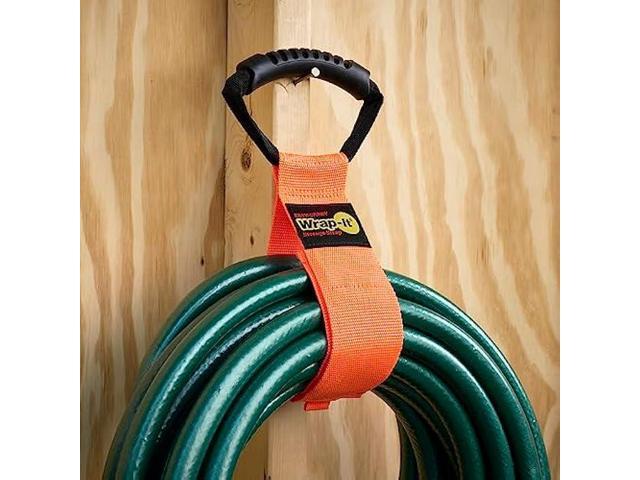 Easy-Carry Wrap-It Storage Straps - 22 (2-Pack) Blaze Orange Heavy-Duty Hook and Loop Cord Carrying Strap, Hanger, and Organizer with Handle for...