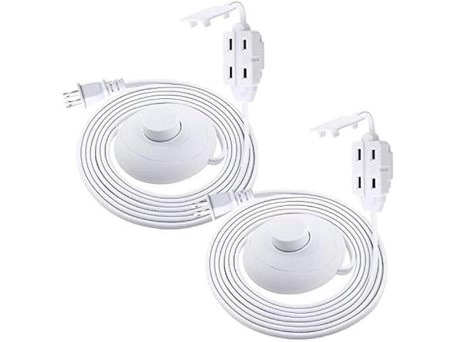 KASONIC Extension Cord with On/Off Switch, 9 Feet 3 Outlets Power Cord with Safety Outlet Cover, Indoor Use with Lamps, Holiday Christmas Tree...