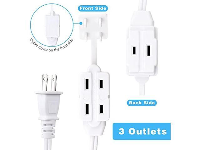 KASONIC Extension Cord with On/Off Switch, 9 Feet 3 Outlets Power Cord with Safety Outlet Cover, Indoor Use with Lamps, Holiday Christmas Tree...