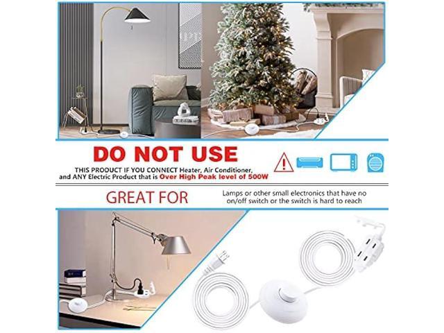 KASONIC Extension Cord with On/Off Switch, 9 Feet 3 Outlets Power Cord with Safety Outlet Cover, Indoor Use with Lamps, Holiday Christmas Tree...
