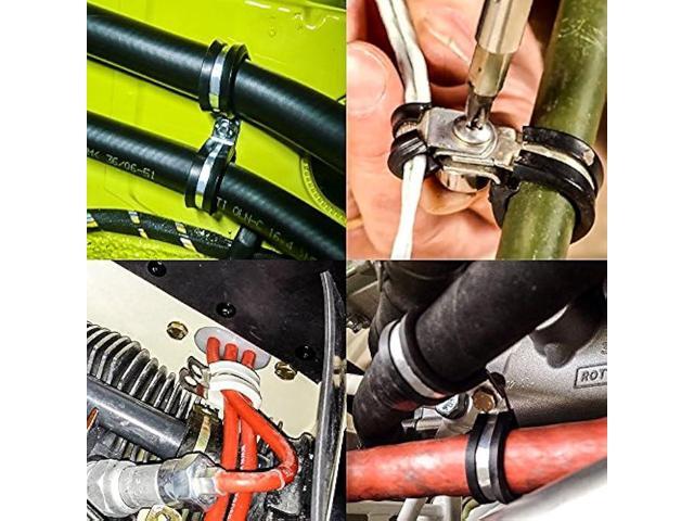 LOKMAN 20 Pack 1/2 Inch Stainless Steel Cable Clamp, Rubber Cushioned Insulated Clamp, Metal Clamp, Tube Holder for Tube, Pipe or Wire Cord...
