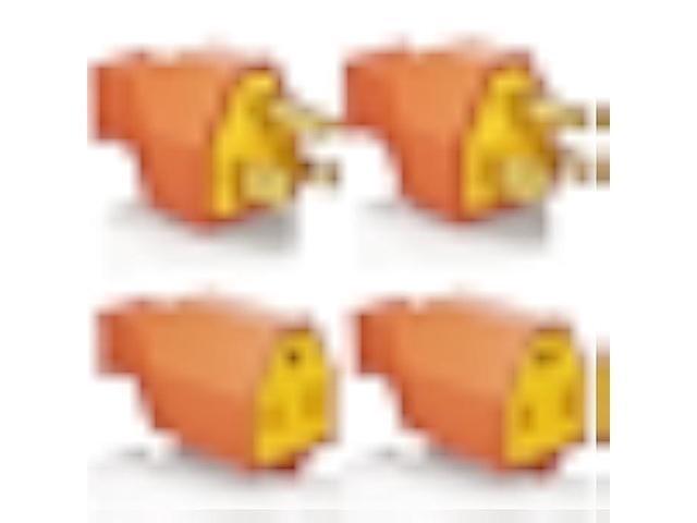 ELEGRP Extension Cord Ends - Male and Female Replacement Plug and Connector Set, Straight Blade, 15A 125V, 2 Pole 3 Wire Grounding, UL Listed,...