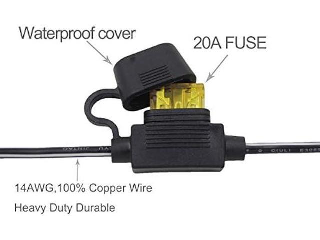 SCCKE 12FT 14AWG Battery Alligator Crocodile Clip to SAE Connector Extension Cable,12V SAE Quick Release Adapter to Alligator Clips Quick...
