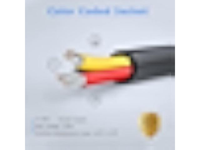 18 Gauge 3 Conductor Electrical Wire, 32.8FT Black Stranded Low Voltage 18/3 Cable PVC Case, 18 AWG Tinned Copper 3 Wire Cable, Flexible Extension...